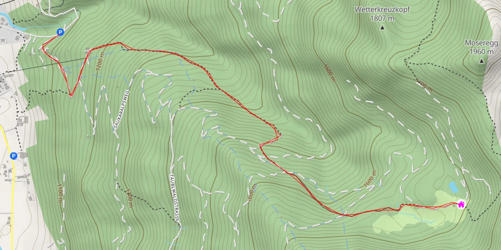 Carte de l'itinéraire :  Steinkaralm