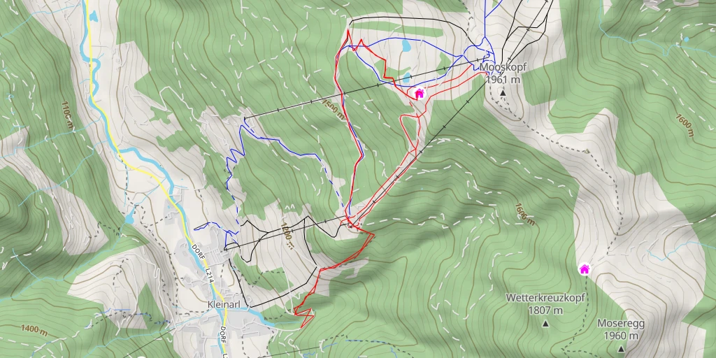 Map of the trail for Schüttalm