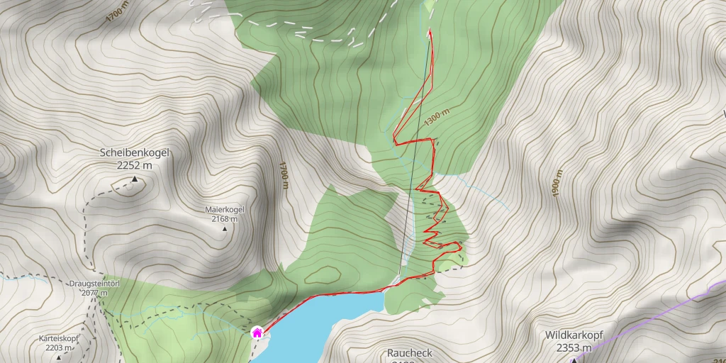 Carte de l'itinéraire :  Tappenkarsee Alm