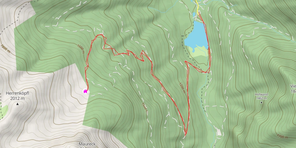 Map of the trail for Maureckalm