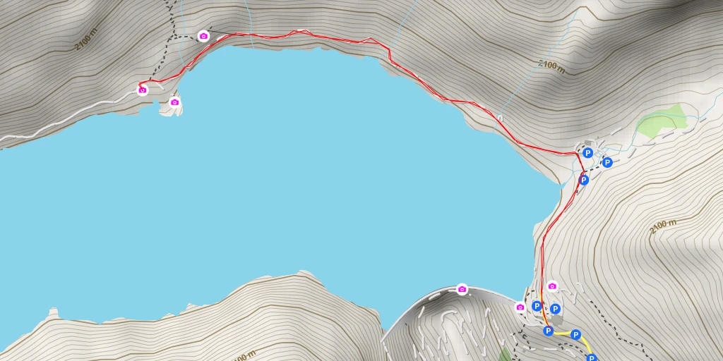 Map of the trail for Kölnbreinsperre Staumauer