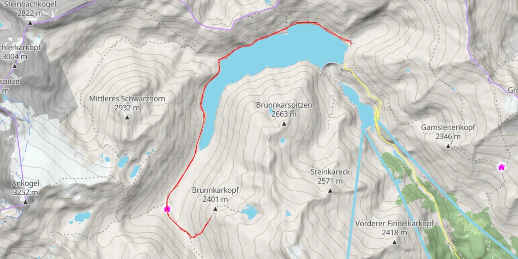 Map of the trail for Brunnkar