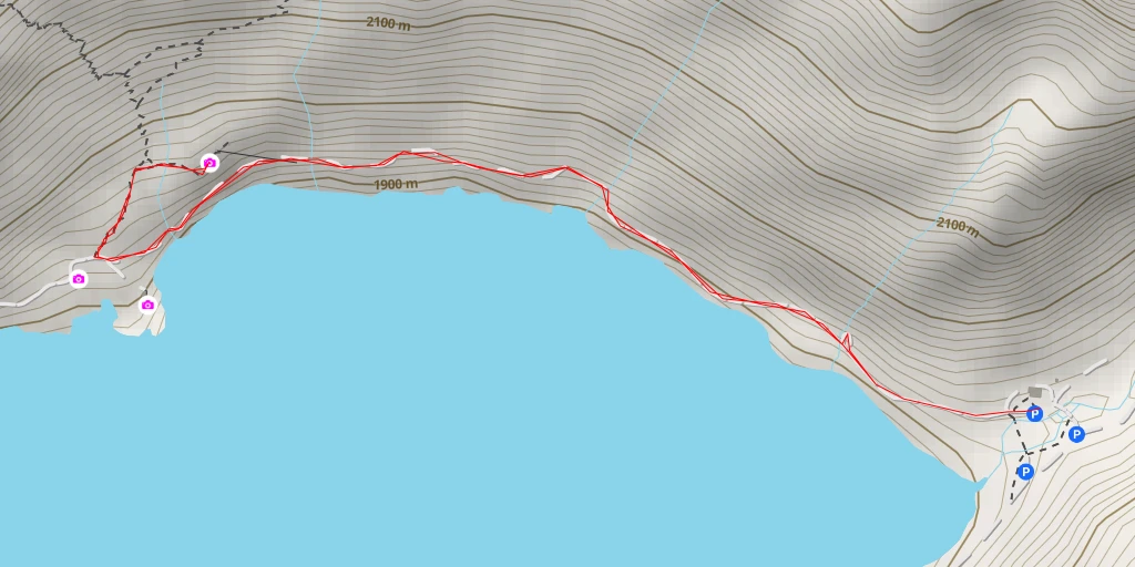 Map of the trail for Jagasteighütte - Malta