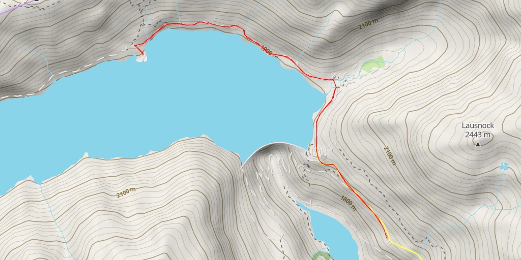 Map of the trail for Kölnbreinsperre Staumauer