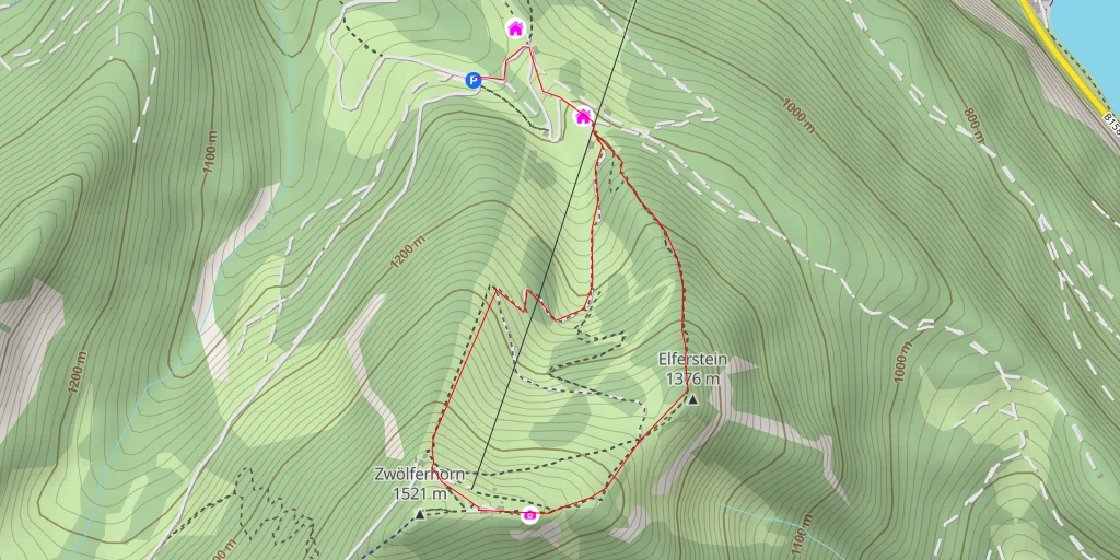 Carte de l'itinéraire :  Aussichtsplattform