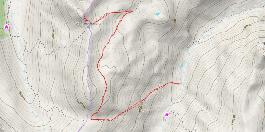 Map of the trail for Weißgrubenkopf