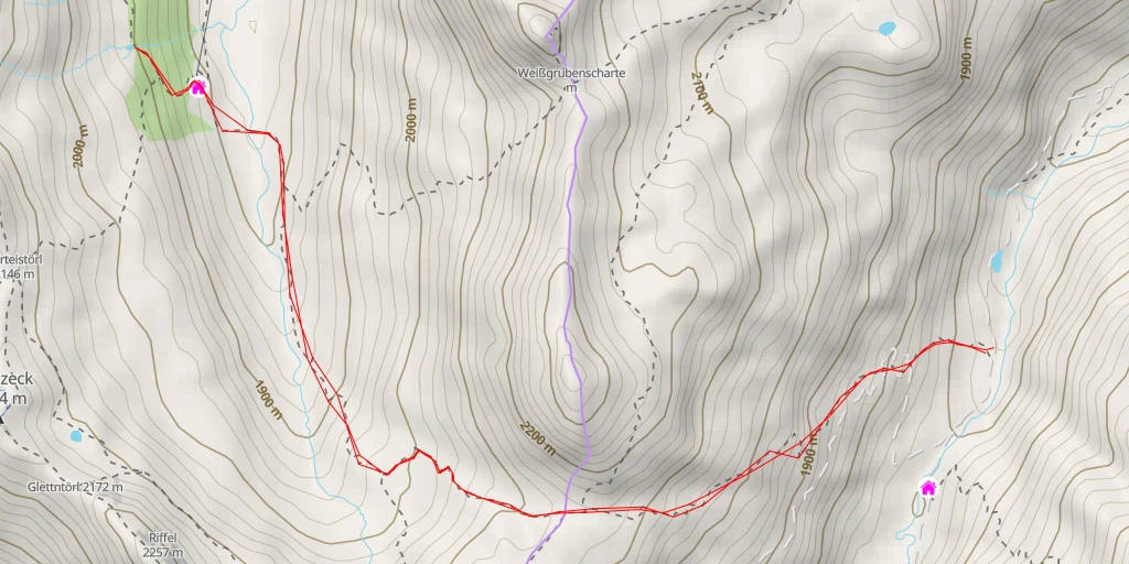 Map of the trail for Tappenkaralmweg