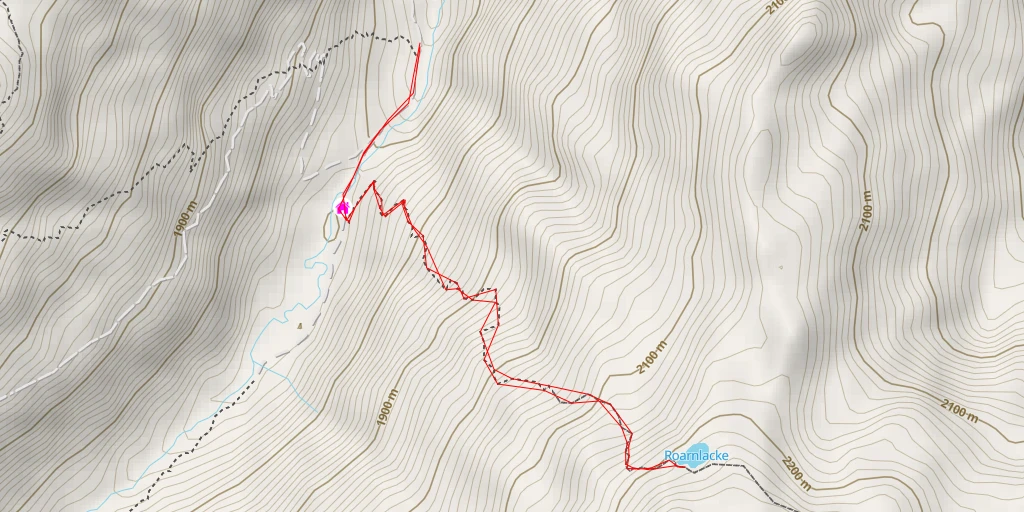 Map of the trail for Roarnlacke