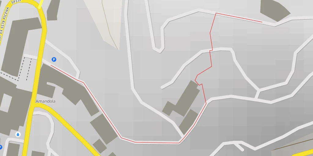 Map of the trail for AI - San Francesco - Amandola