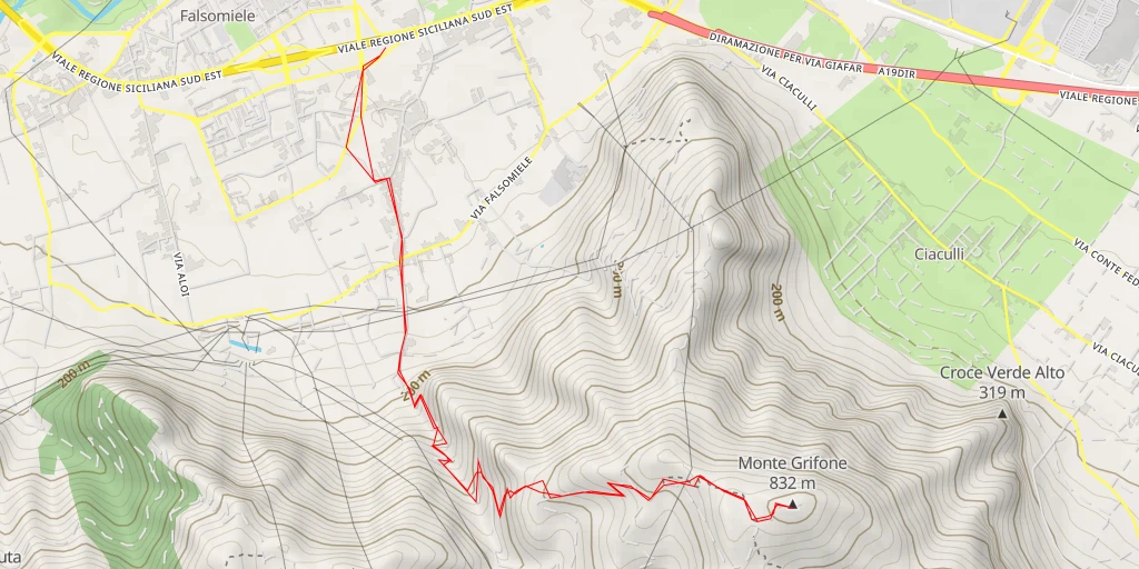 Carte de l'itinéraire :  Monte Grifone