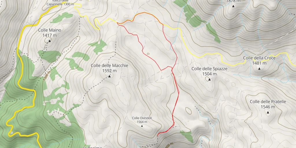 Map of the trail for Fonte Ovindoli