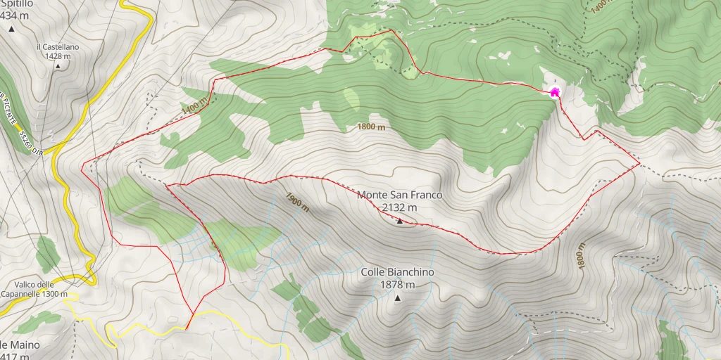 Map of the trail for Rifugio Antonella Panepucci-Alessandri