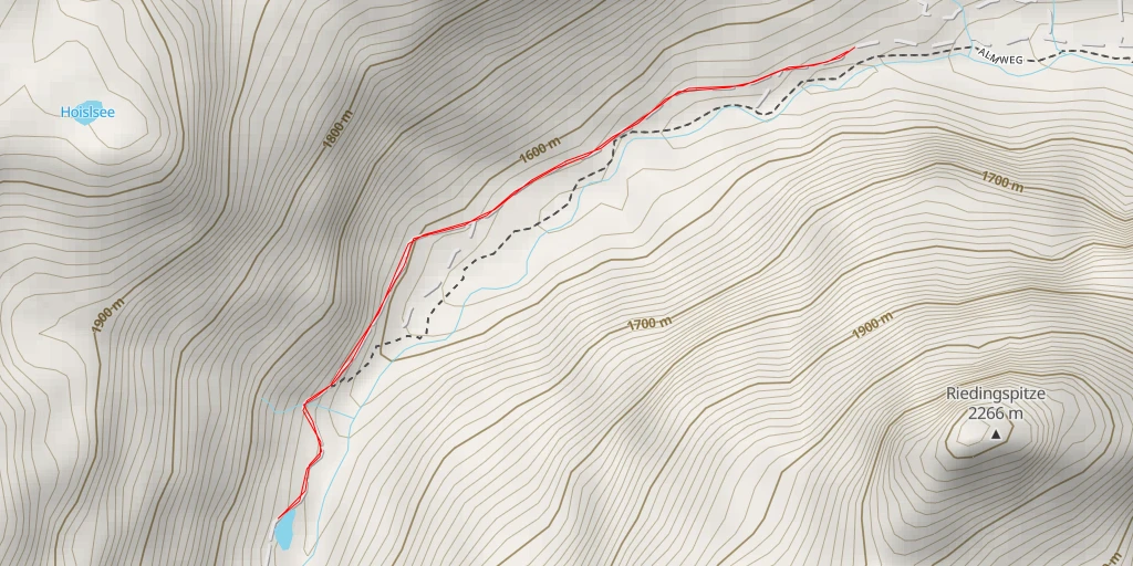 Map of the trail for Prodingeralm