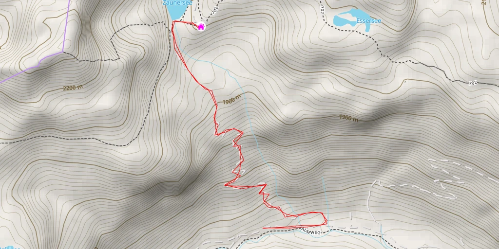 Map of the trail for Franz-Fischer-Hütte