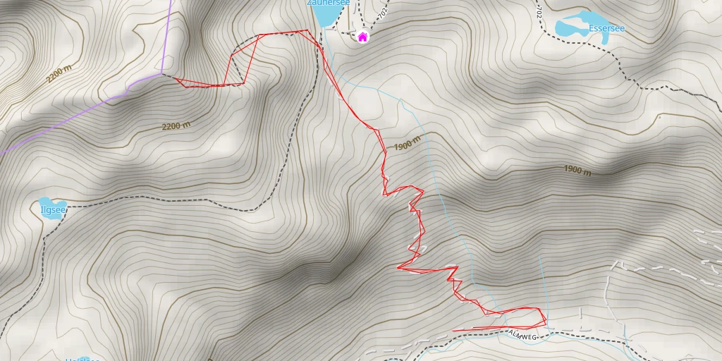 Map of the trail for Stierkarkopf