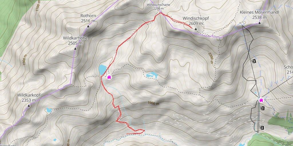 Carte de l'itinéraire :  Windischkopf