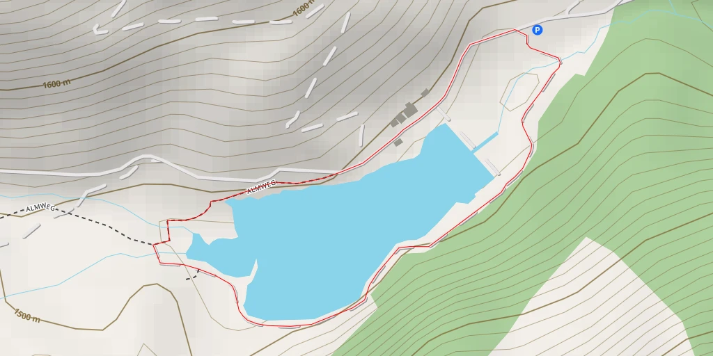 Map of the trail for Hubertuskapelle