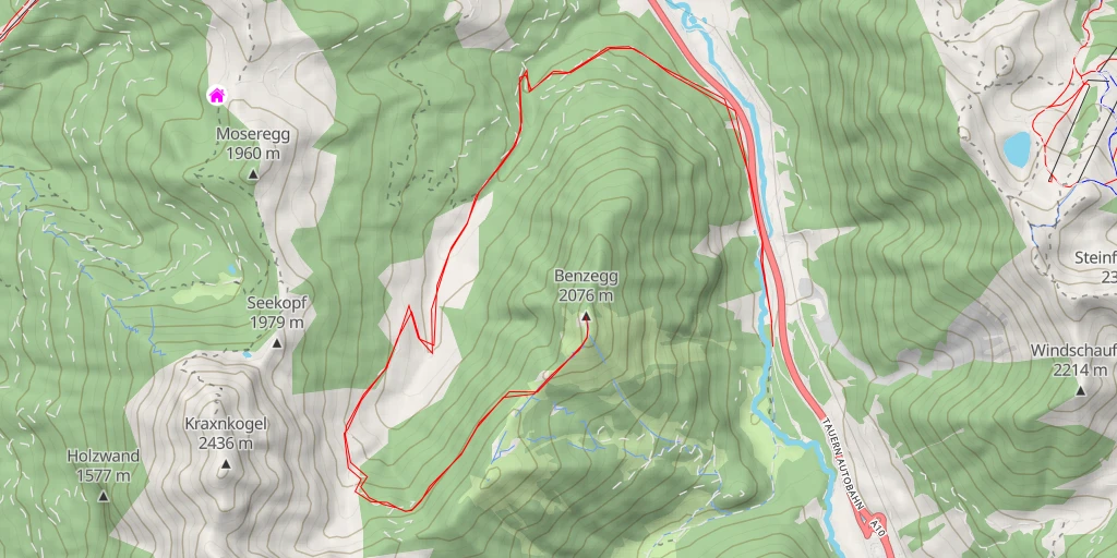 Map of the trail for Benzegg