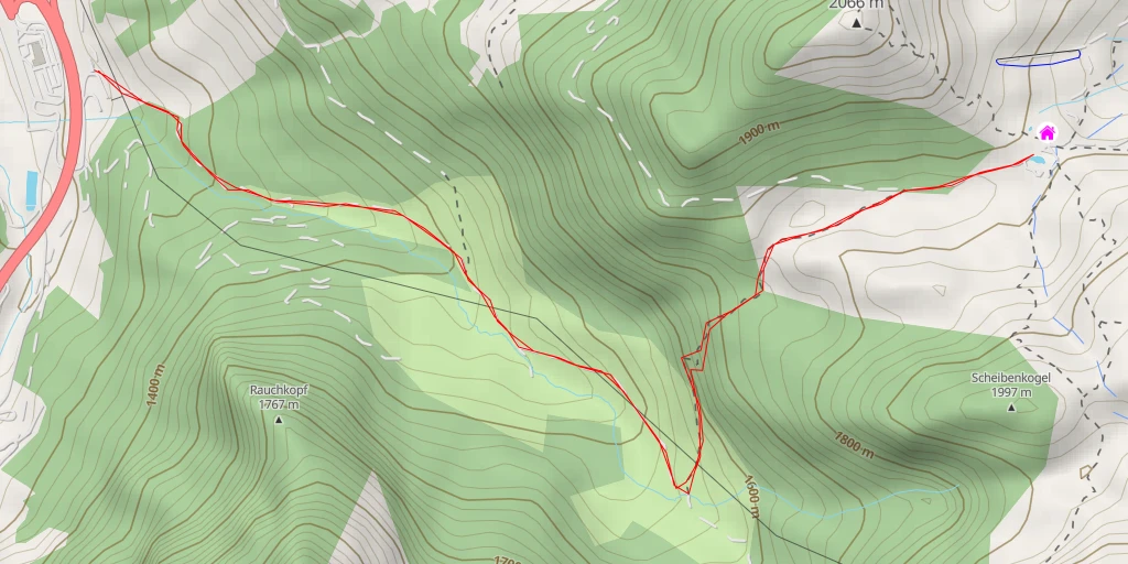 Map of the trail for Kaltenstein-Hafeichtenalmweg