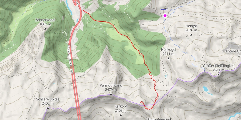 Carte de l'itinéraire :  Taferlnock