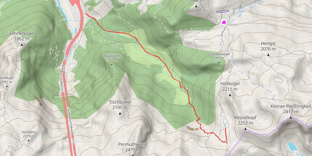 Carte de l'itinéraire :  Windsfeldweg - Windsfeldweg