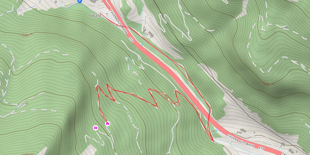 Map of the trail for Weg zur Rothenwänder-Hütte