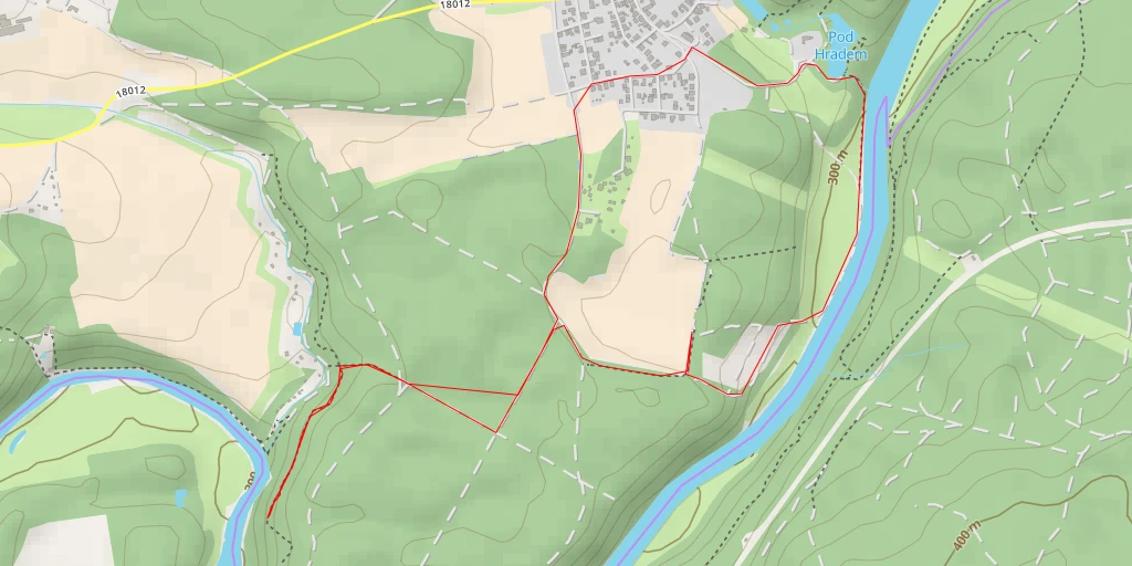 Map of the trail for Bukovec - Plzeň