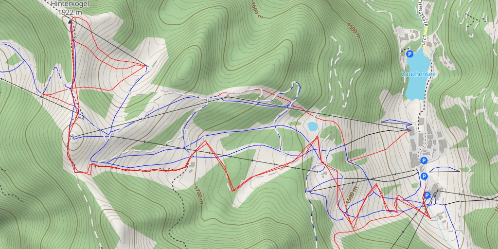 Map of the trail for Hinterkogel