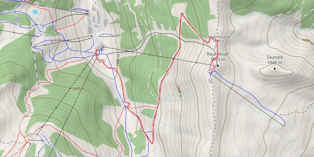 Map of the trail for Rauchkopf