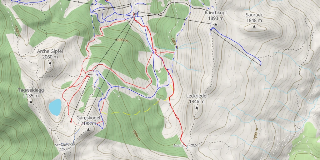 Map of the trail for Stubhöhe - Oberzauchensee