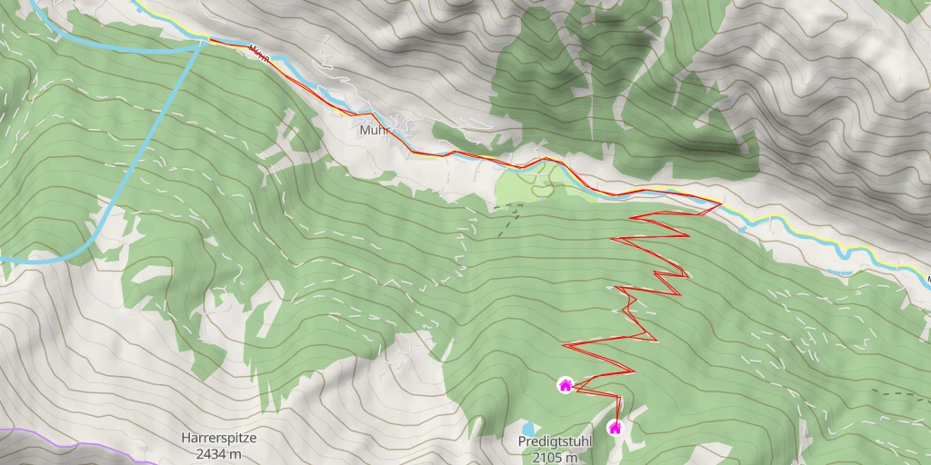 Map of the trail for Ochsenalm