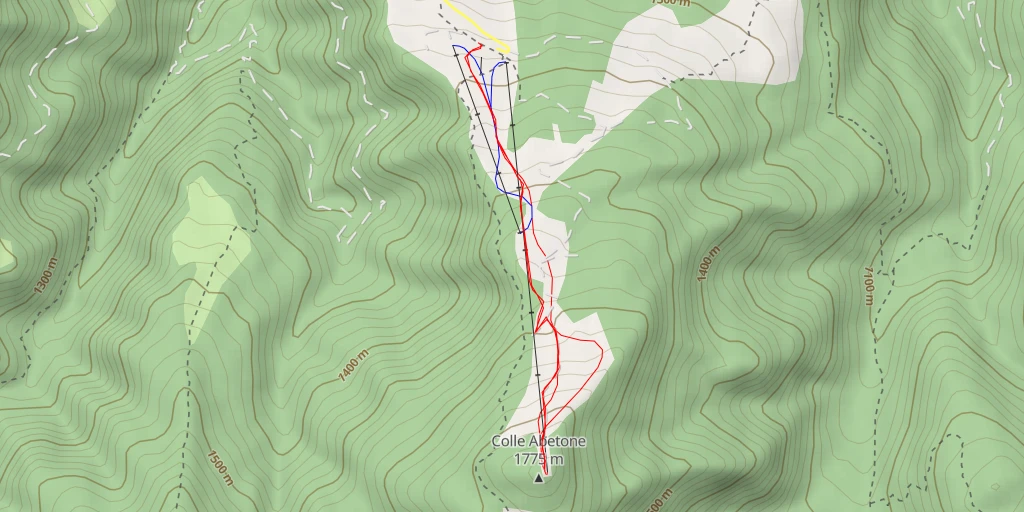 Map of the trail for Colle Abetone