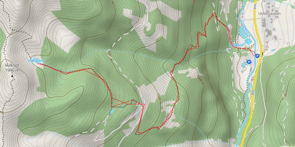 Map of the trail for Hakarsee