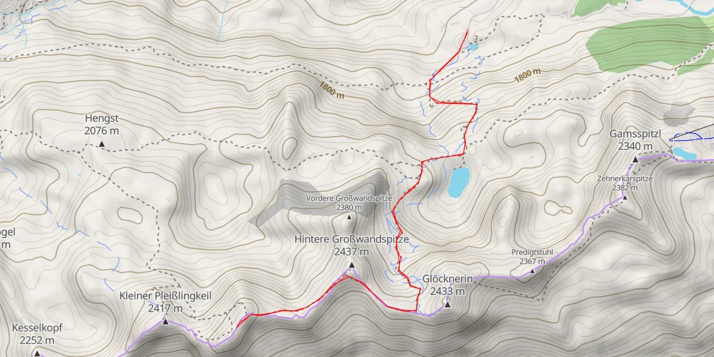 Map of the trail for Großer Pleißlingkeil