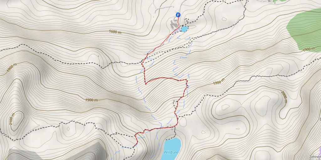 Map of the trail for Hirschwandsteig