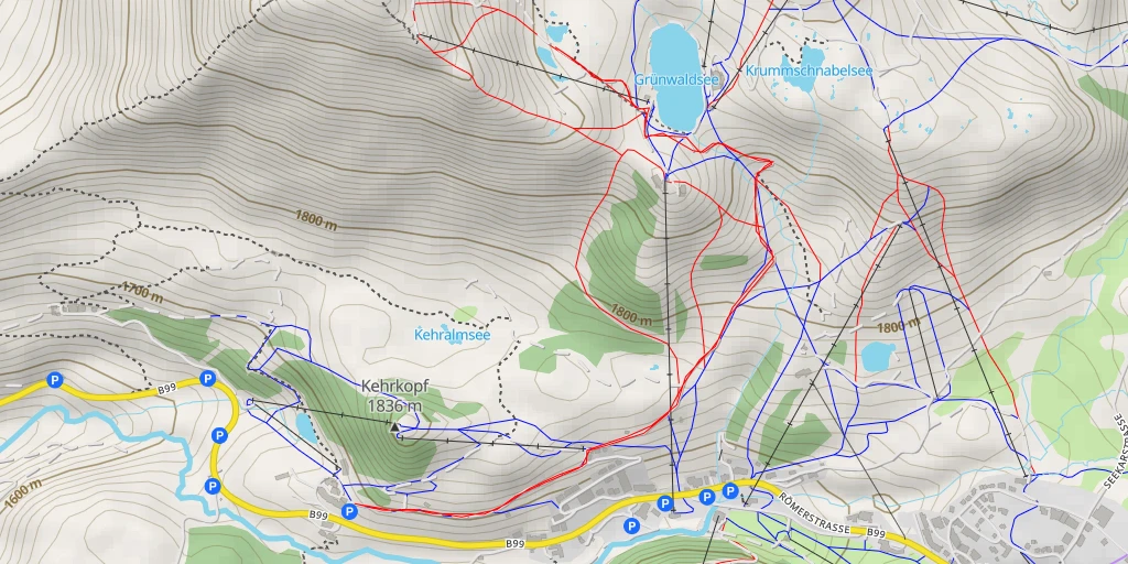 Map of the trail for Obertauern