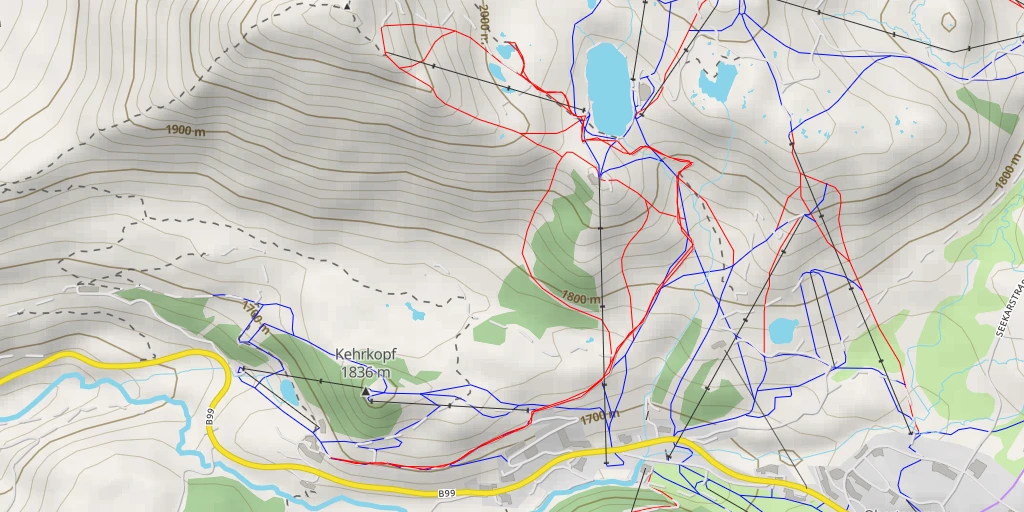 Map of the trail for Obertauern