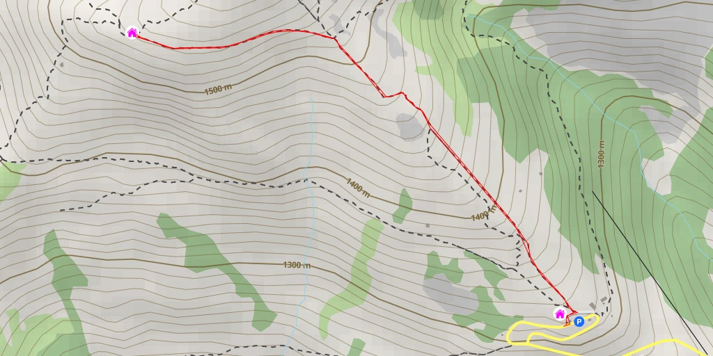 Map of the trail for Dom na Matajure