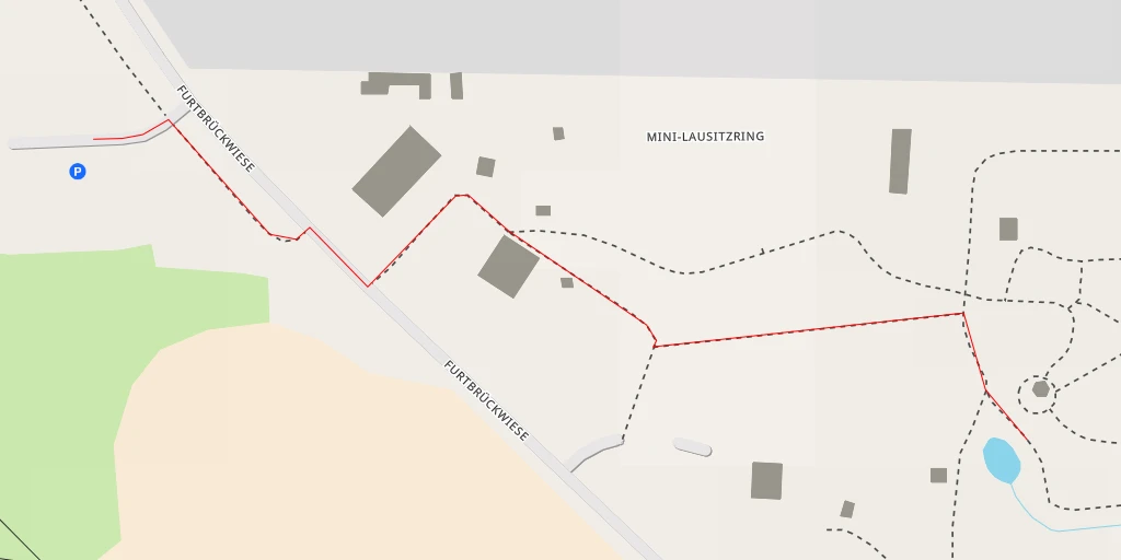 Map of the trail for Erlebnis- und Miniaturenpark Elsterwerda - Furtbrückwiese