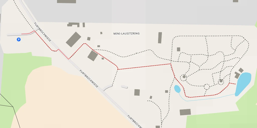 Map of the trail for Erlebnis- und Miniaturenpark Elsterwerda - Furtbrückwiese