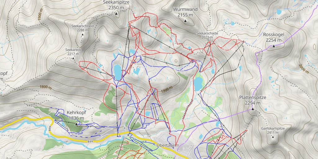 Carte de l'itinéraire :  Obertauern