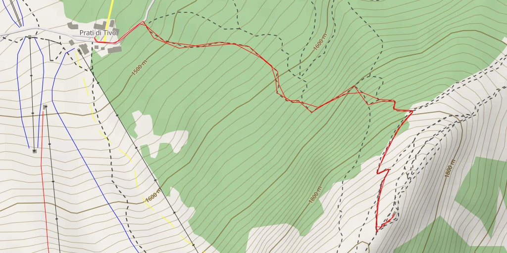 Map of the trail for Albergo diruto dell'Arapietra