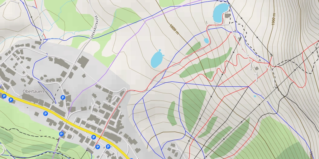 Map of the trail for Obertauern