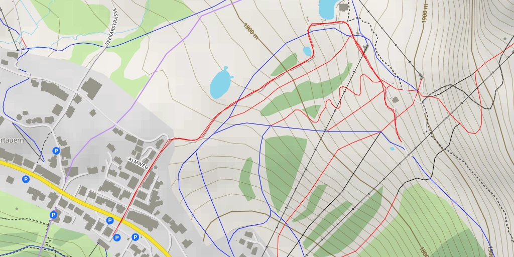 Map of the trail for Obertauern