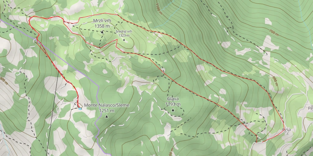 Map of the trail for Strada Turistica di Montemaggiore - Savogna