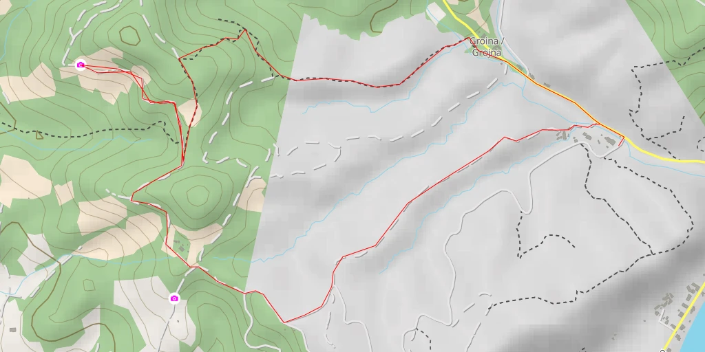 Map of the trail for Località Valerisce