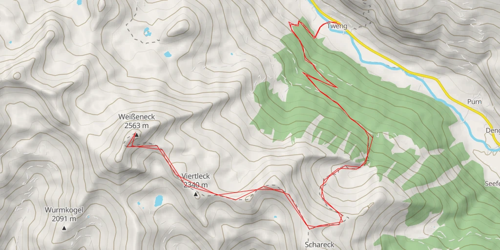 Map of the trail for Weißeneck