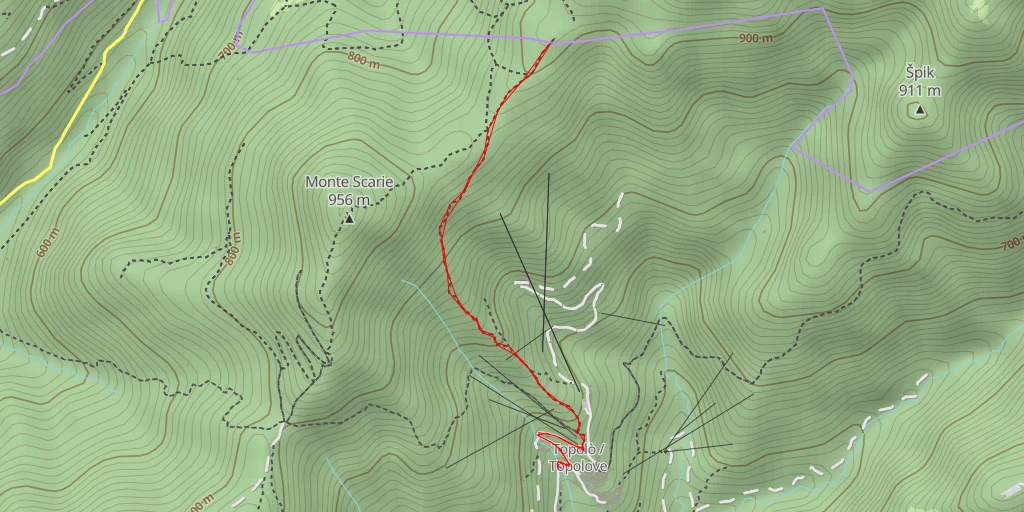 Map of the trail for Rupa