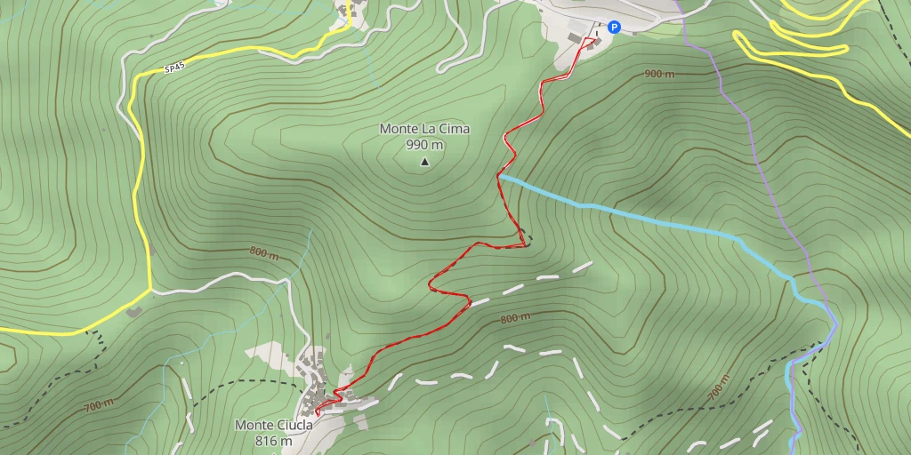 Map of the trail for Rifugio Casoni Solarie