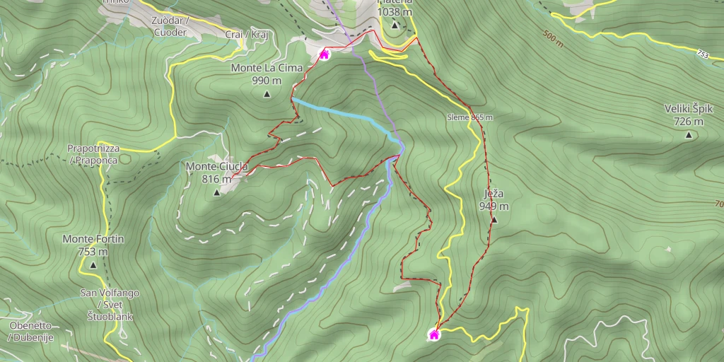 Map of the trail for 605 - 605